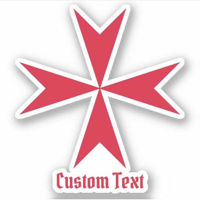 Sticker Symbole de la Croix de Malte (Devant)