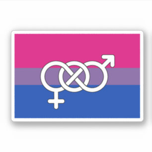 Sticker Symbole de la fierté bisexuelle