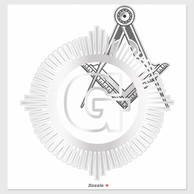 Sticker symbole de la franc-maçonnerie (Feuille)