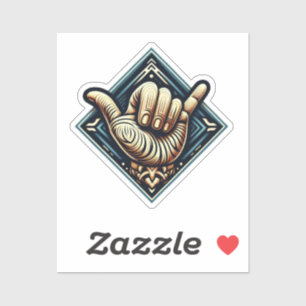 Sticker Symbole de la main du surfeur