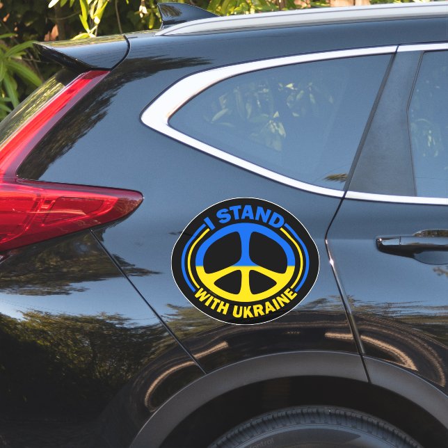 Sticker Symbole de la paix en Ukraine (Coté voiture)
