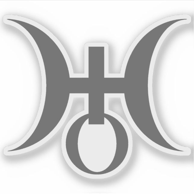Sticker Symbole de la planète Uranus (gris) (Devant)