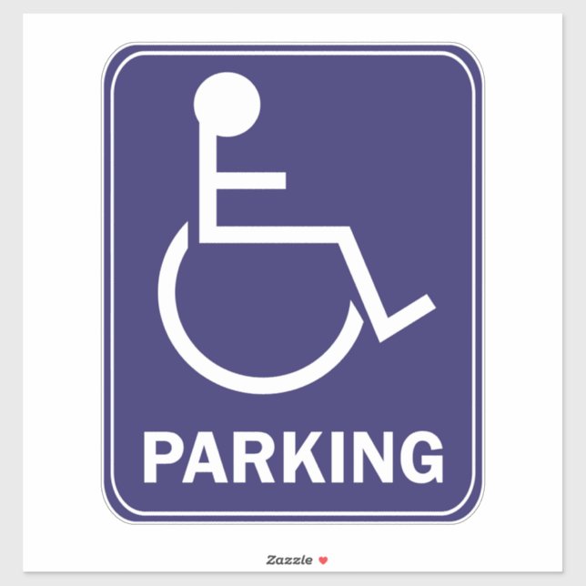 Sticker Symbole de l'autocollant pour fauteuil roulant - H (Feuille)