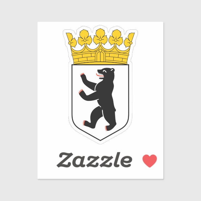 Sticker Symbole de l'ours de Berlin (Feuille)