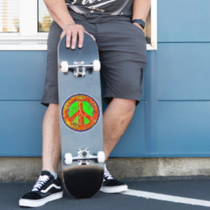 Sticker Symbole de paix hippie amusant Inspirivity Floral