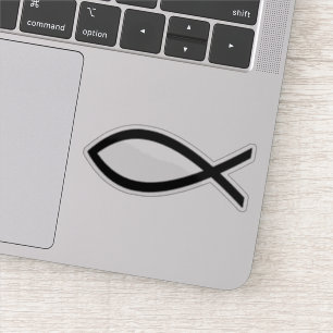 Sticker Symbole de poisson Christian Ichthus