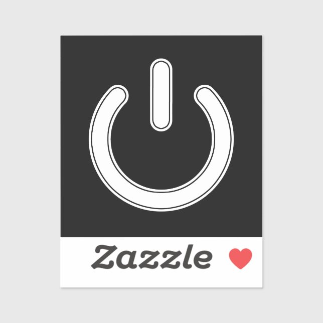 Sticker Symbole de puissance (noir et blanc) (Feuille)