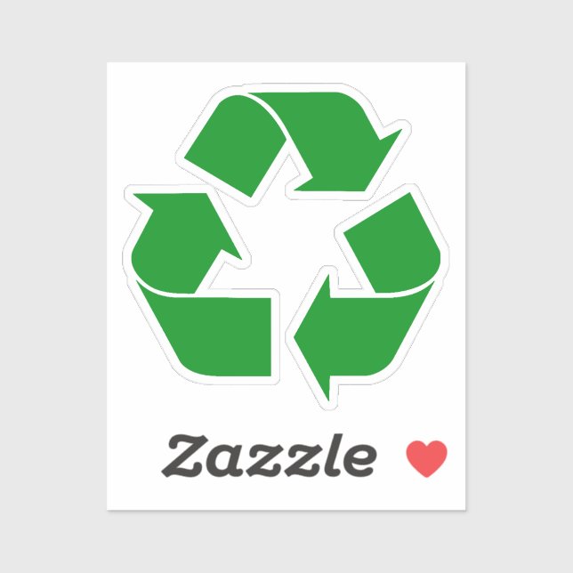 Sticker Symbole de recyclage - Vert (Feuille)
