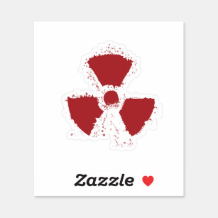 Sticker Symbole de Splatter Radioactive Warning