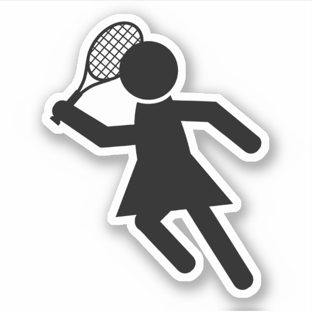 Sticker Symbole de tennis féminin Sports (Devant)