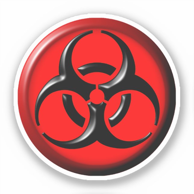 Sticker Symbole de toxicité biohazard (Recto)