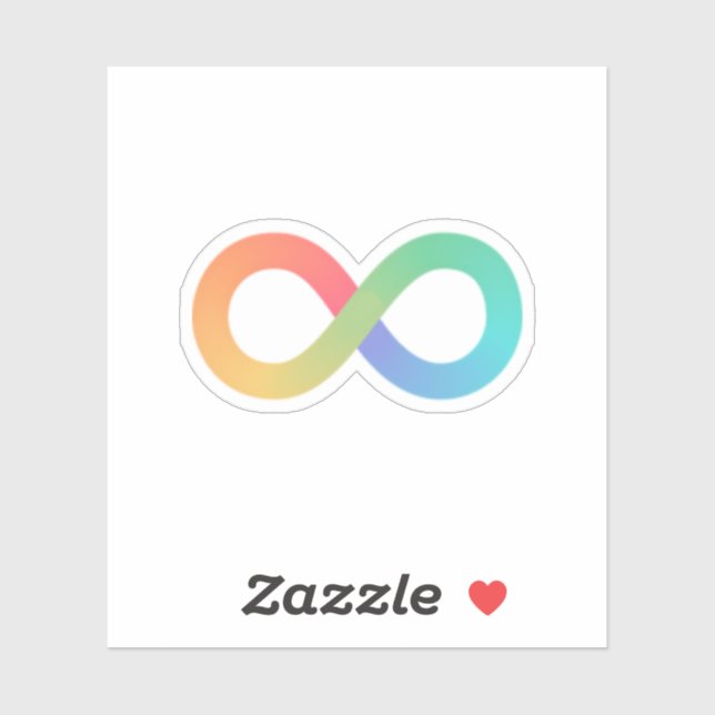 Sticker Symbole d'infini de l'autisme minuscule (Feuille)