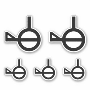 Sticker Symbole du genre demi-genre troisième genre
