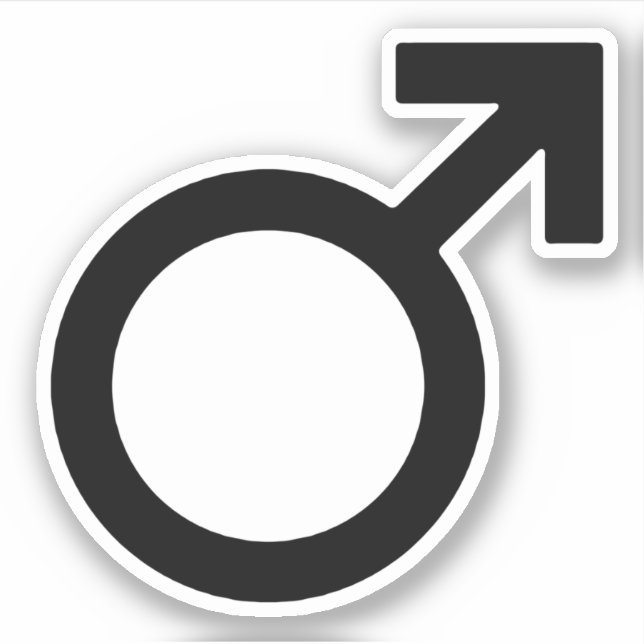 Sticker Symbole du sexe masculin (Devant)