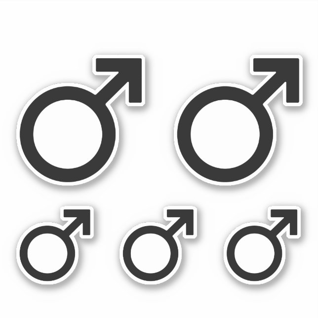 Sticker Symbole du sexe masculin (Devant)