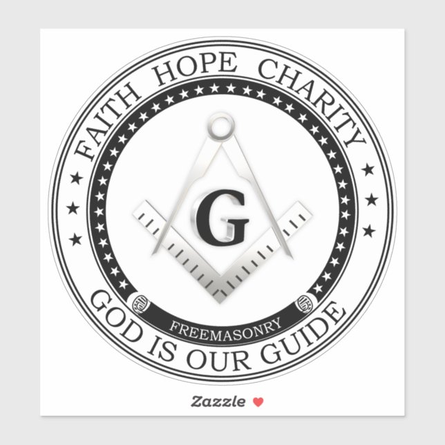 Sticker Symbole franc-maçonnerie (Feuille)