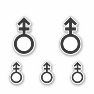 Sticker Symbole genre Androgyne