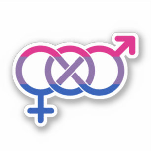 Sticker Symbole genre de bisexualité