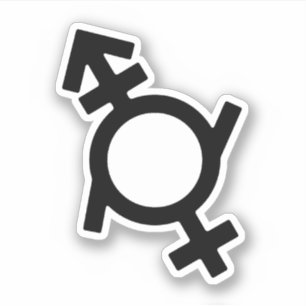Sticker Symbole genre féminin Androgyne