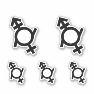 Sticker Symbole genre féminin Androgyne