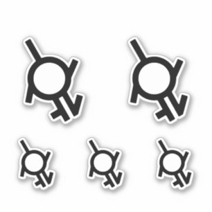 Sticker Symbole genre intergenre et Neutrois