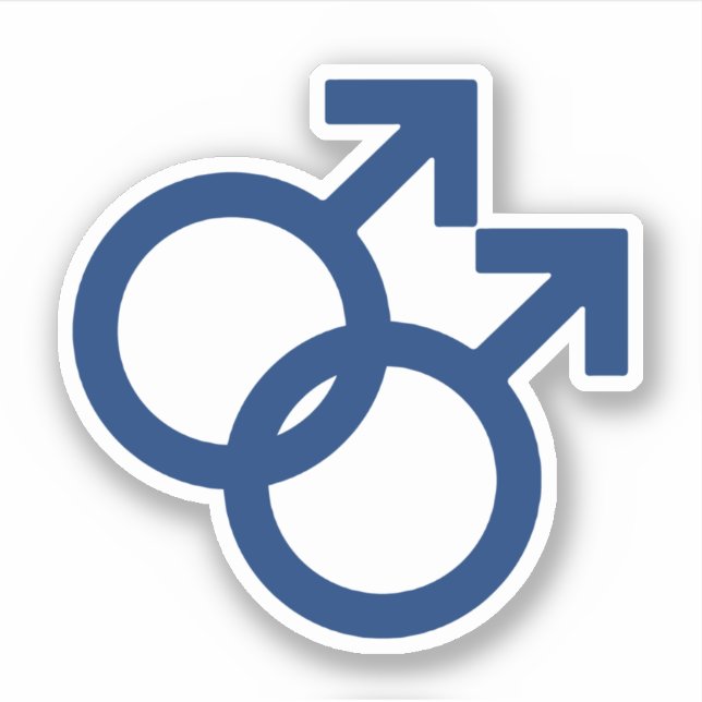 Sticker SYMBOLE HOMME Gay MLM (Devant)