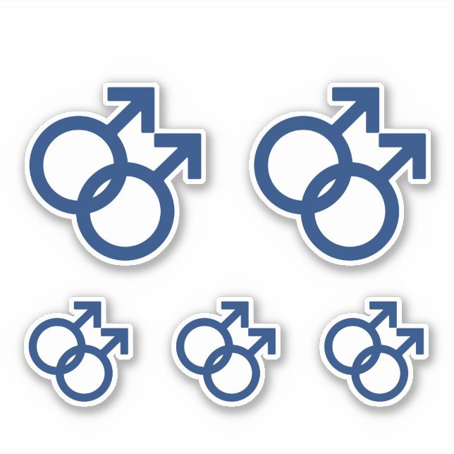 Sticker SYMBOLE HOMME Gay MLM (Devant)