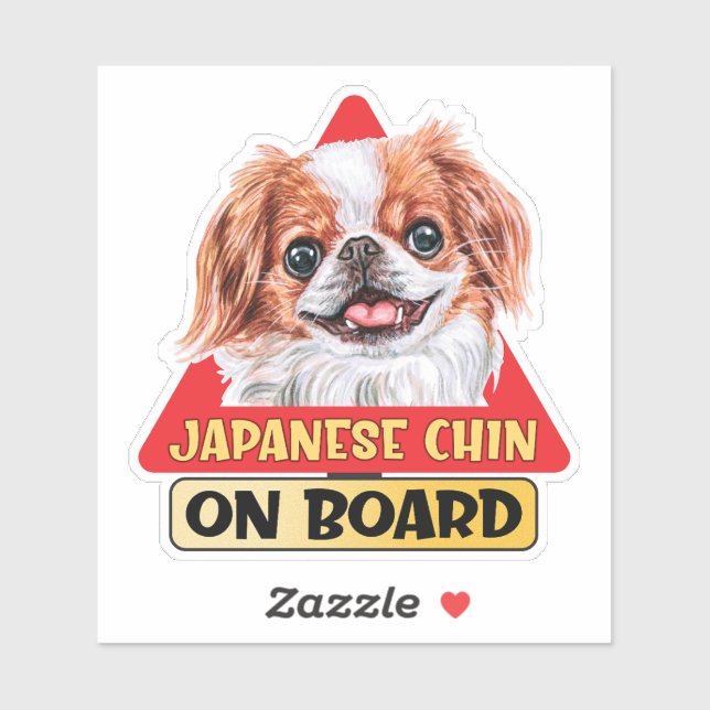Sticker Symbole japonais de trafic de chien espagnol à bor (Feuille)