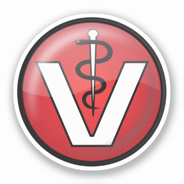 Sticker Symbole médical vétérinaire (Recto)