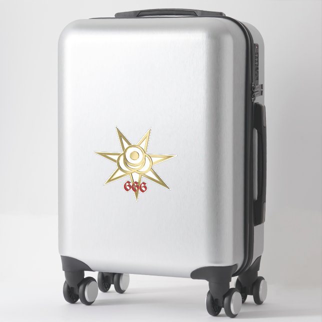 Sticker Symbole occulte septagram (Sur valise)