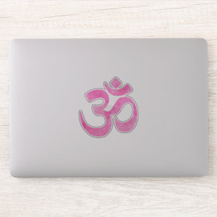 Sticker SYMBOLE OM Aquarelle rose vif