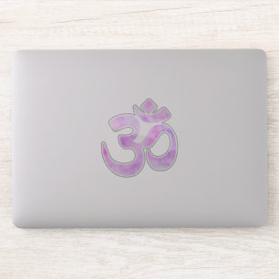 Sticker SYMBOLE OM D'Aquarelle Lavande Rose