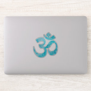 Sticker SYMBOLE OM D'Aquarelle Turquoise