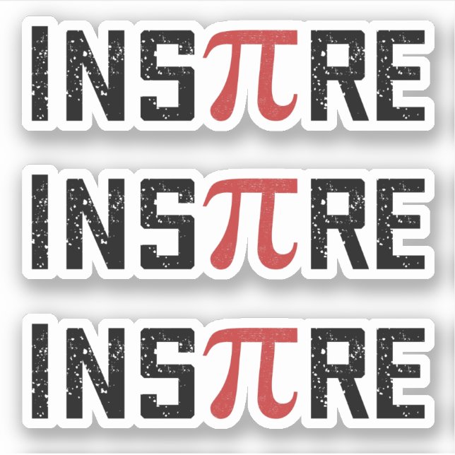 Sticker Symbole Pire Pi Joyeux Jour Pi 14 mars (Devant)