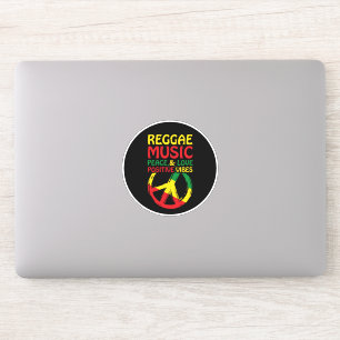 Sticker Symbole Reggae et Paix avec citations positives