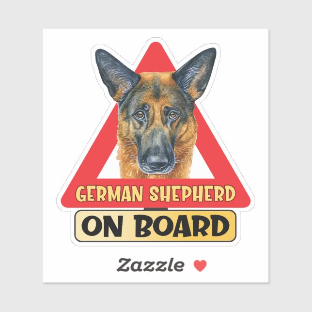 Sticker Symbole rouge du triangle allemand à bord (Feuille)
