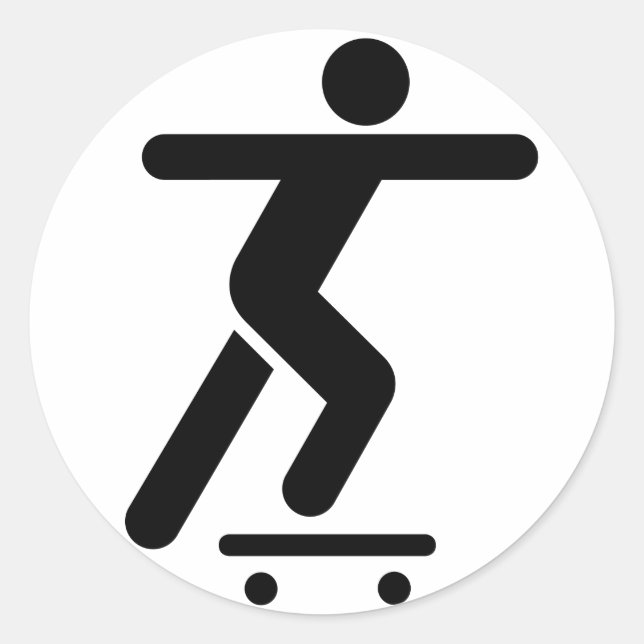 Sticker Symbole Skateboard (Devant)