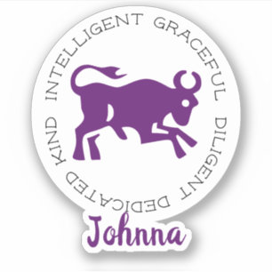 Sticker Symbole Taurus Bull Logo Zodiac Star