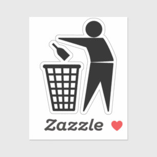 Sticker Symbole Tidy Man et Trash