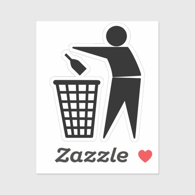 Sticker Symbole Tidy Man et Trash (Feuille)