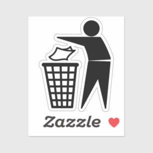 Sticker Symbole Tidy Man et Trash