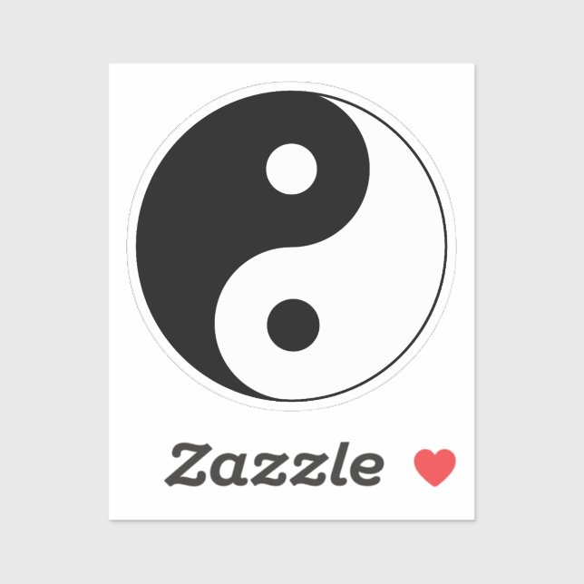 Sticker SYMBOLE YIN Yang (Feuille)