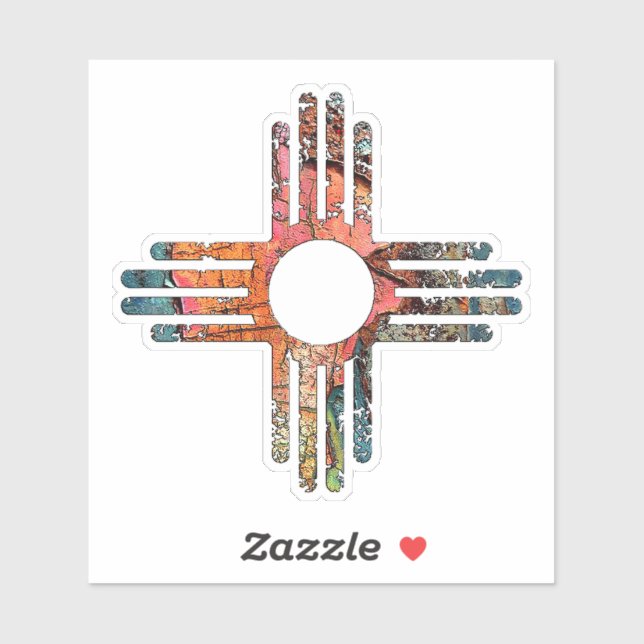 Sticker Symbole Zia Sun (Feuille)