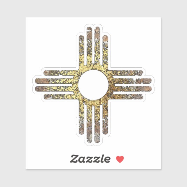 Sticker Symbole Zia Sun (Feuille)