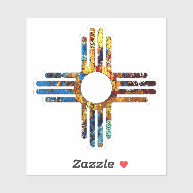 Sticker Symbole Zia Sun (Feuille)