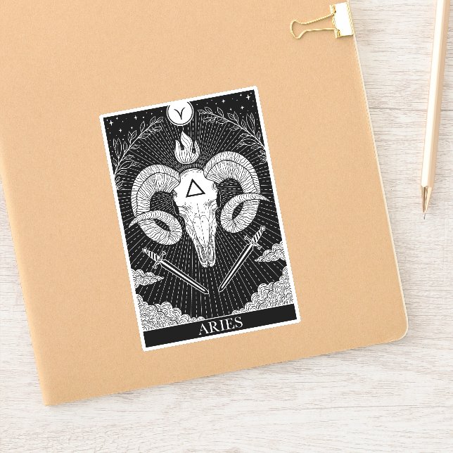 Sticker Symbole zodiaque Aries Tarot (Carnet)