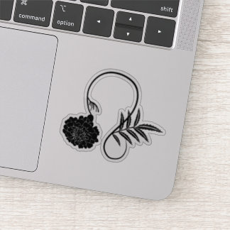 Sticker Symbole zodiaque astrologique Floral Leo