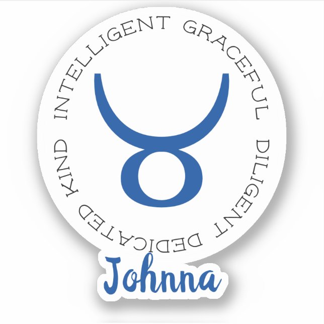 Sticker Symbole zodiaque Taurus (Devant)