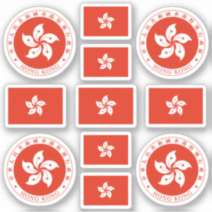 Sticker Symboles de Hong Kong / Armoiries et drapeaux
