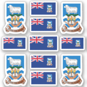 Sticker Symboles de l'état de Falklander / blason et drape